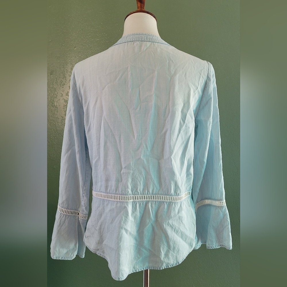 Anthropologie Cloth & Stone Washed Aria Henley Top Sz S - Picture 4 of 8